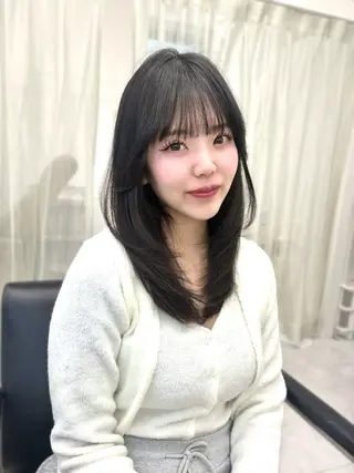 セミロング 京都レイヤーカット うえひのヘアスタイル