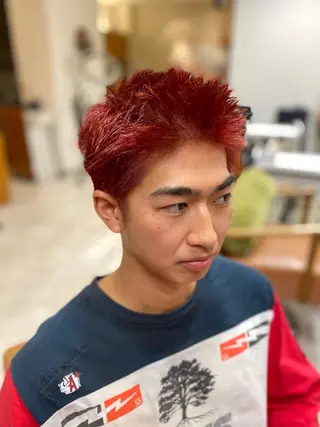 ショート カラー メンズ rian 宮前所属・田崎 暁大のヘアスタイル