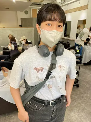 ショート 森貴裕/ベージュ/ パーマ/オリーブのヘアスタイル