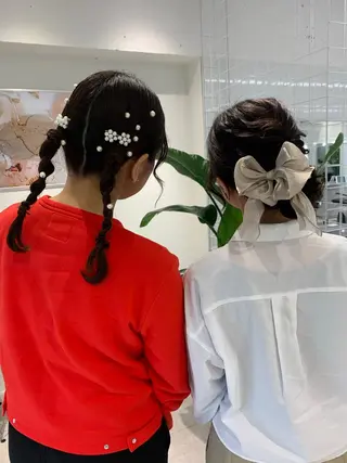 ロング カラー ヘアアレンジ 卒業式ヘアセット🎀 ヘアアレンジのヘアスタイル