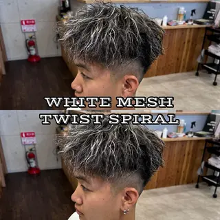 ショート カラー パーマ メンズ 髪質改善、パーマ◎ TSUBASAのヘアスタイル