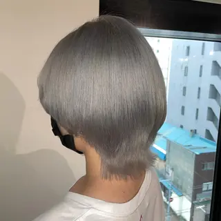 ショート カラー ヘアアレンジ マツエク・マツパ 透明感カラー/推しカ ラー☁️JURAのヘアスタイル