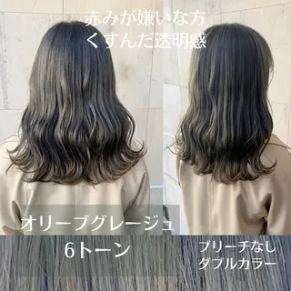 ミディアム カラー ヘアアレンジ ✨艶髪✨透明感✨ 山内大樹のヘアスタイル