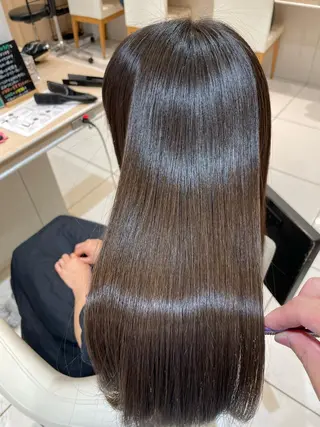 ロング 縮毛矯正、髪質改善／ 松田 龍之介のヘアスタイル