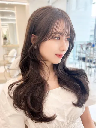 ロング カラー MAEUL NAGOYA所属・前髪顔周り/レイヤー 韓国/桔川恒のヘアスタイル