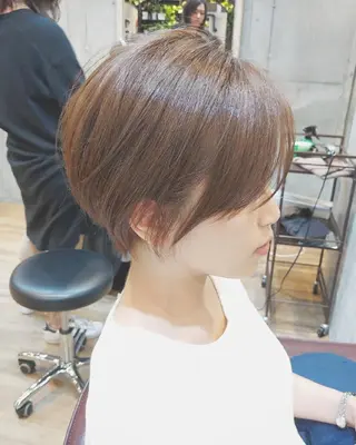 ショート カラー パーマ ヘアアレンジ ペスカ豊崎店　沖縄所属・ショート指名No.1 店長　清水のヘアスタイル