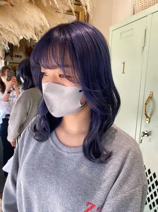 ミディアム 透明感カラー/韓国 ヘア🩶yuri🩵のヘアスタイル