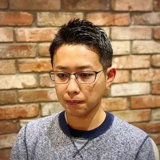 ショート メンズ HIROGINZAプレミアムバーバー赤坂店所属・田中 千恩のヘアスタイル