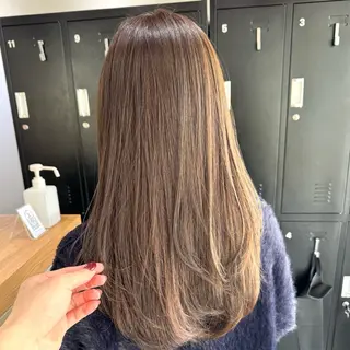 ロング カラー ヘアアレンジ ブリーチなしカラー /ベージュ/安形翔のヘアスタイル