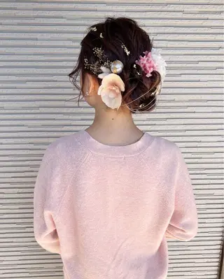 ロング ヘアアレンジ はるか/ヘアアレンジ ブリーチなしカラー♡のヘアスタイル