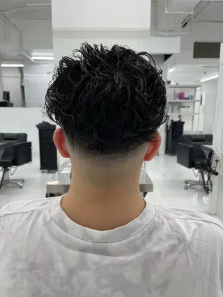 パーマ メンズ スパイキーパーマ 柏NO1 藤本葉のヘアスタイル