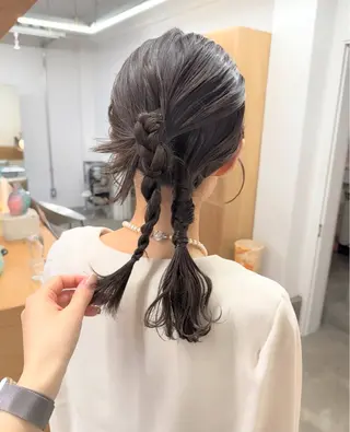ミディアム カラー ヘアアレンジ 坂本 圭太朗のヘアスタイル