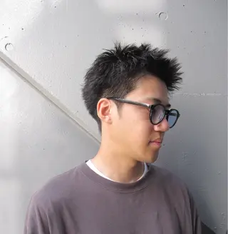 ショート メンズ Rei/ 縮毛矯正/ ハイライトカラー募集のヘアスタイル