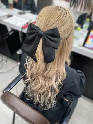 ロング カラー ヘアアレンジ 🎀プルエクステ みまひかる🎀のヘアスタイル