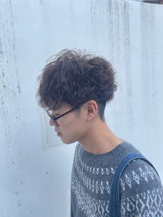 パーマ メンズ フリーランスシェアサロンルレイル所属・心斎橋/メンズ /ルレイル/地形真希のヘアスタイル