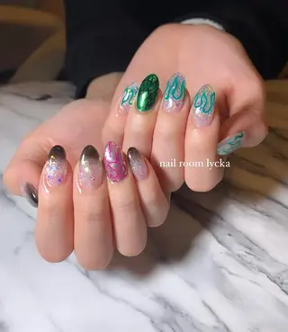 ネイル ﾈｲﾙﾙｰﾑﾘｯｶ 𝐦𝐚𝐲𝐮のネイルデザイン