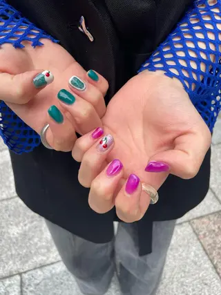 ネイル 束感まつ毛/ネイル/ LED♥KIRARAのマツエク・マツパデザイン