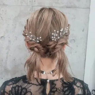 ミディアム ヘアアレンジ ヘアアレンジ/柔らか 艶カラー/AKARIのヘアスタイル