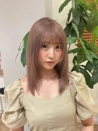 セミロング カラー 宮内大輔 /髪質改善/艶カラーのヘアスタイル