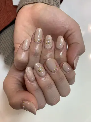 ネイル ネイルリボン 受付スタッフのネイルデザイン