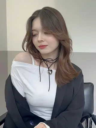 セミロング 🫧赤み消しカラー nanami🫧のヘアスタイル