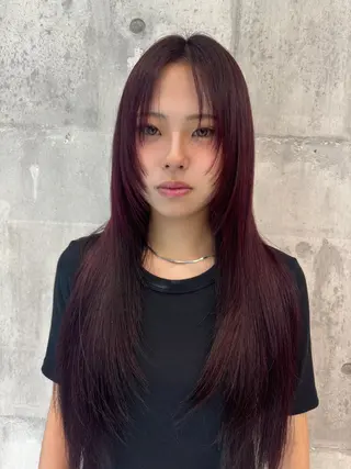 ロング カラー 暖色カラーカット特化 ⭐️代表⭐️のヘアスタイル