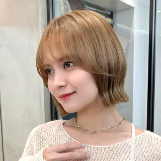 ショート ♥️ボブ縮毛/ブリー チ/minami♥️のヘアスタイル
