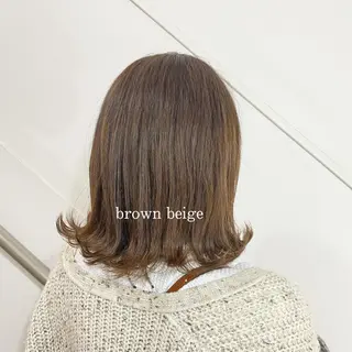 ミディアム カラー ハル🌸柔色/ ブリーチなし/艶髪のヘアスタイル