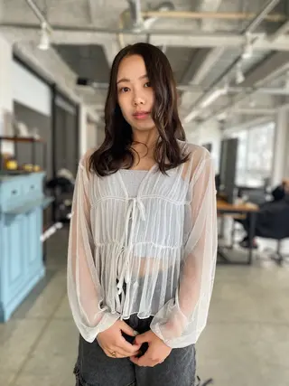 セミロング カラー steed tokyo所属・KOOKI スティードトーキョーのヘアスタイル