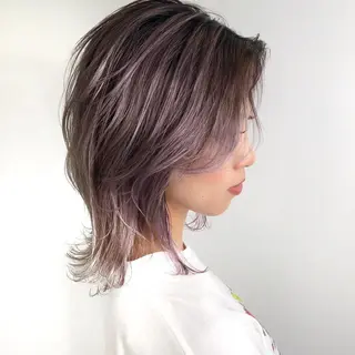 ミディアム カラー ボブ/大人ヘア k-two濱田のヘアスタイル