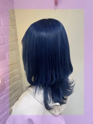 セミロング カラー ヘアアレンジ ブリーチ♡メンズ マッシュ♡MIUのヘアスタイル