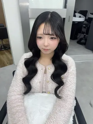 ロング カラー ヘアアレンジ メンズ シールエクステ🎀 羽エクステ🌙しぇるのヘアスタイル