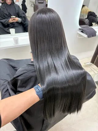 セミロング カラー 新宿/韓国ヘア/ 髪質改善ストレートのヘアスタイル