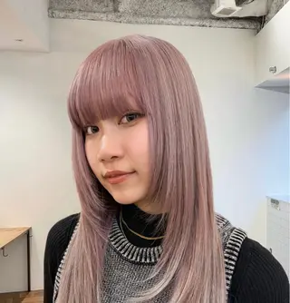 ロング ダメージレスのパーマ 縮毛ブリーチMICOのヘアスタイル