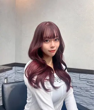 ロング カラー moe🎀 透明感カラーのヘアスタイル