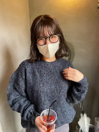 ミディアム パーマ ヘアアレンジ 石田 まいやのヘアスタイル