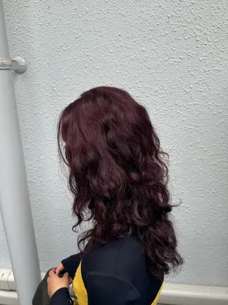 セミロング カラー パーマ Ayaka 福岡美容師のヘアスタイル