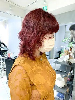 ショート カラー パーマ raika .のヘアスタイル