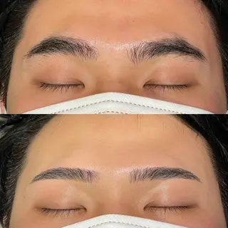 ショート メンズ アイブロウ メンズ眉毛ワックス 青山英憲のヘアスタイル