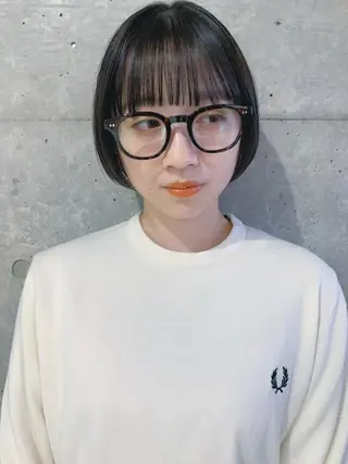 ショート カラー ボブパーマコテ巻き風 パーマNo1深江秀平のヘアスタイル