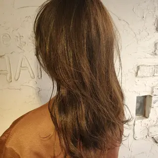 ロング カラー フリーランス所属・韓国ヘア レイヤー くびれヘアMATSUのヘアスタイル
