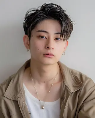 ショート メンズカット デザインカラーのヘアスタイル