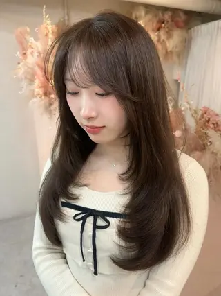 ロング カラー 韓国ヘア🦢🖤 Sayumiのヘアスタイル