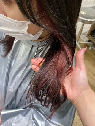 セミロング カラー 顔周り/くびれヘア 韓国ヘア💕風間るなのヘアスタイル