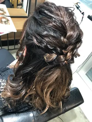 ミディアム ヘアアレンジ TERRACE 福島所属・shi hoのヘアスタイル