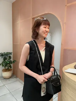 ショート カラー パーマ 前原  千尋のヘアスタイル