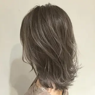 ミディアム カラー AMI Hair  supply所属・髪質改善カラー 韓国風レイヤーのヘアスタイル