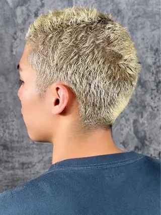 ショート カラー ヘアアレンジ メンズ プレミアムバーバー新宿店所属・⚡️メンズ特化⚡️ 倉林 隼大のヘアスタイル
