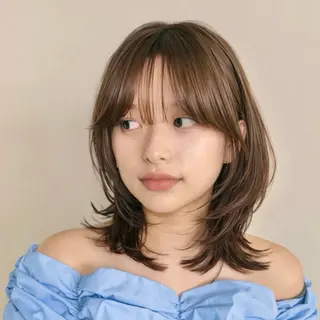 ミディアム カラー SAKI 新宿のヘアスタイル