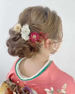 セミロング ヘアアレンジ GRANLUSSO 〜グランルッソ駅前店所属・木口 嘉美のヘアスタイル